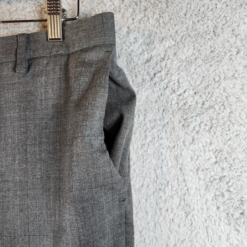 Banana Republic Dress Pants Men's 34x32 Gray Standard Fit Stretch Straight Leg
